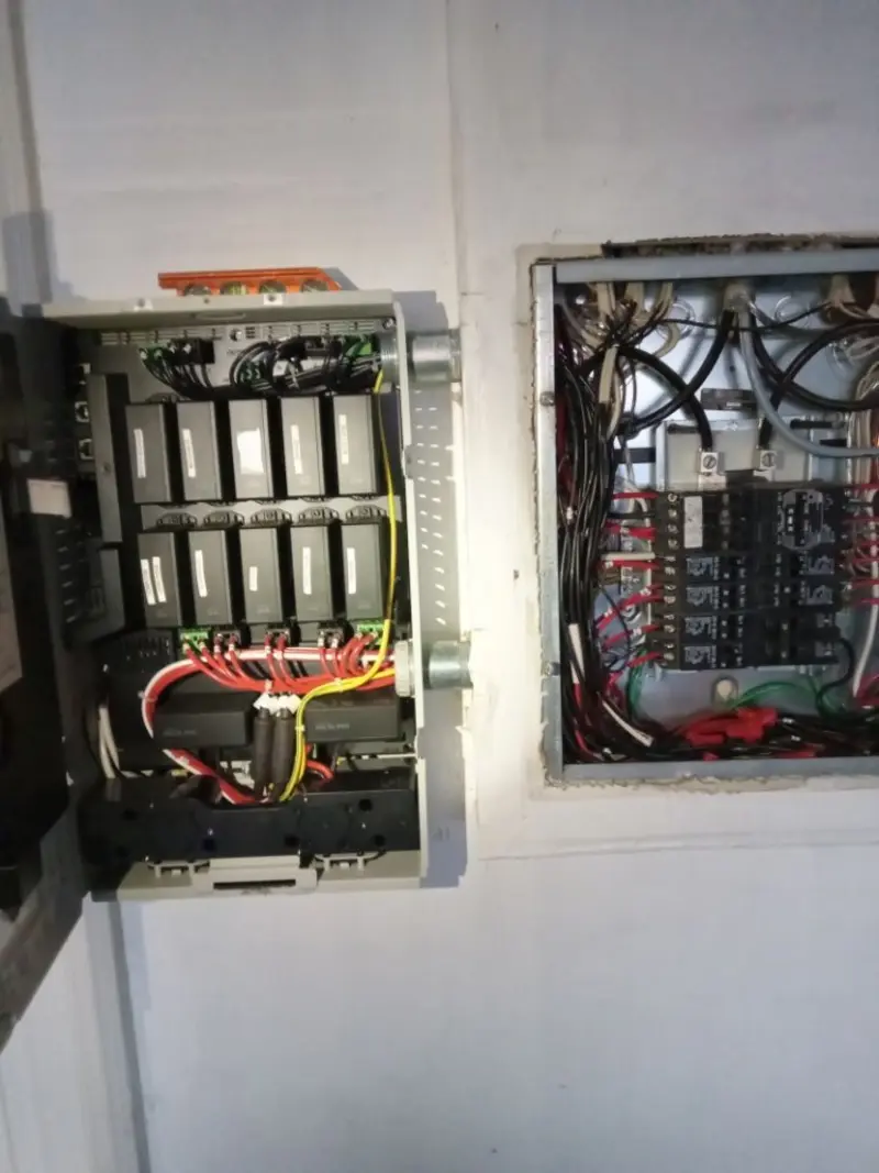 Electrical panel upgrade completed for Security Camera Wiring in Richmond West